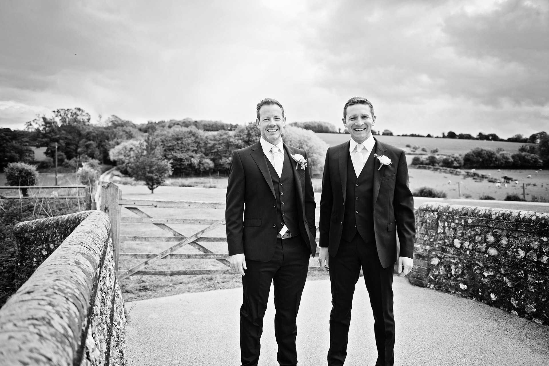 groom and bestman, wedding suits, english country wedding 