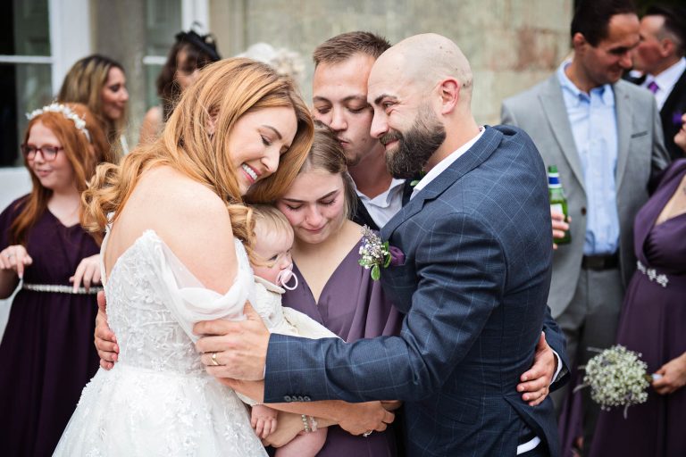 Emotional and beautiful photo taken at a wedding.
