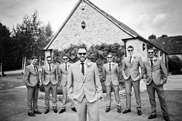 Groomsmen at Kingscote Barn