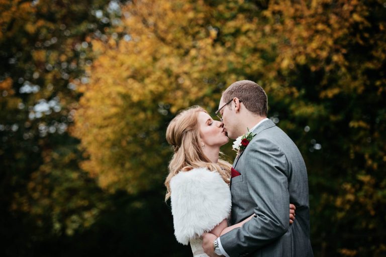 Natural unposed wedding photograph at Kingscote Barn