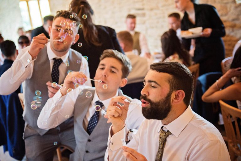 Natural unposed photo at Kingscote Barn