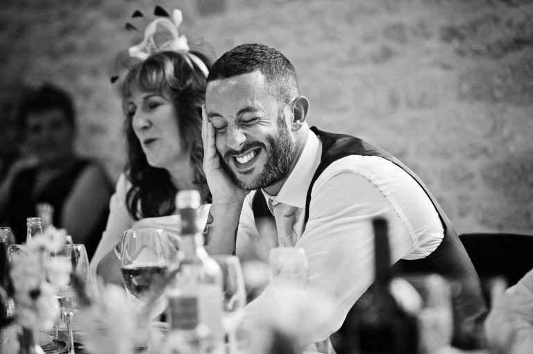 Kingscote Barn candid wedding moments.