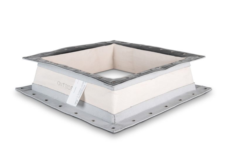 Product photograph of a large engineering expansion joint shot on a white background.