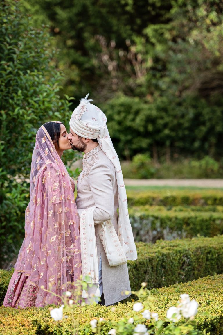 Couple portraits at Manor By the Lake, Indian wedding by Blooming Photography