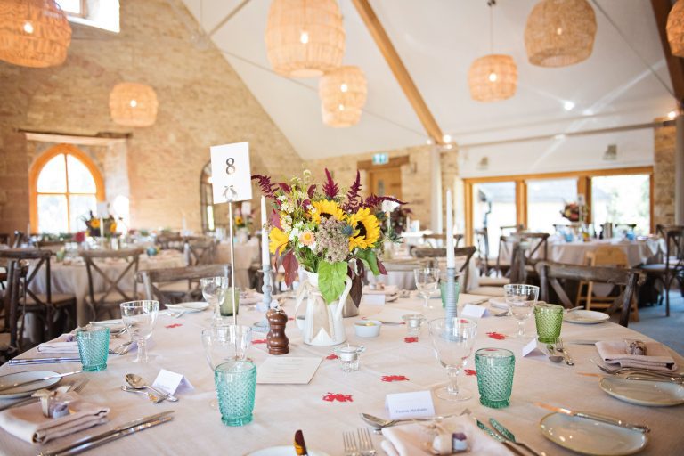 Wedding breakfast at Calcot Manor