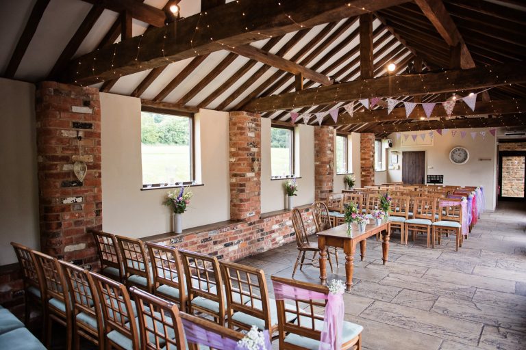Wedding ceremony layout at Dodmoor House