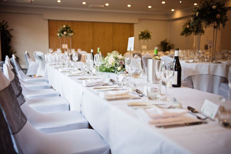 Table set up at Double Tree in Cheltenham