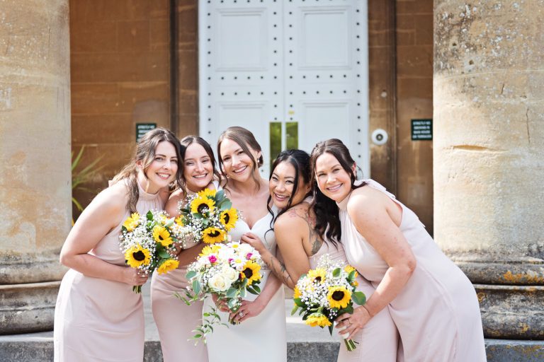 Team bride having a fun photo of them together.