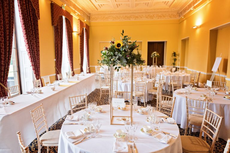 Wedding breakfast set up