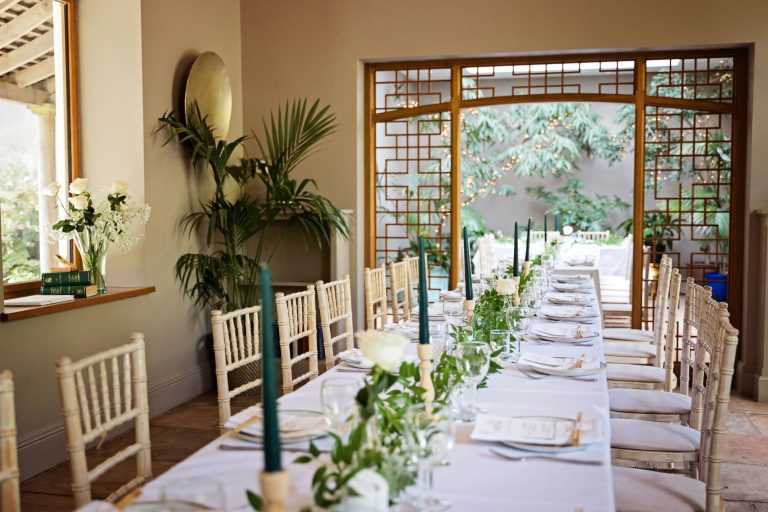Wedding breakfast table set up. Stunning..