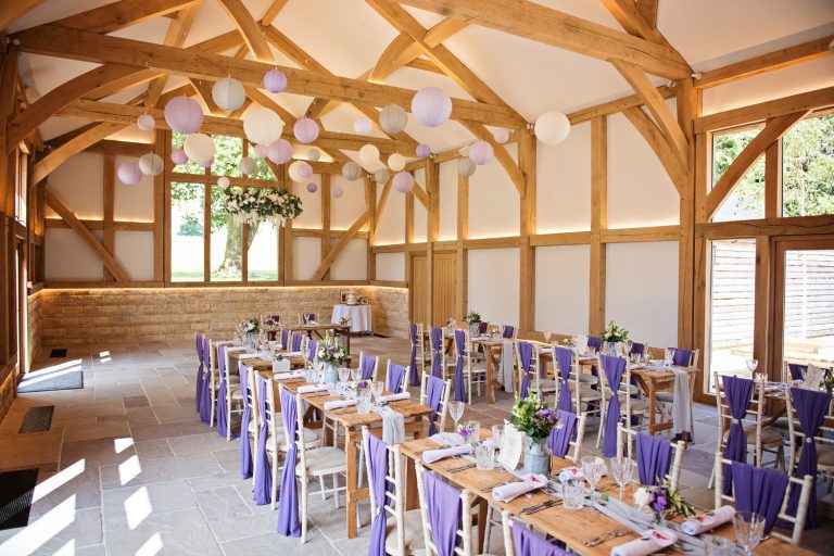 Mickleton Hills Farm wedding breakfast table layout.