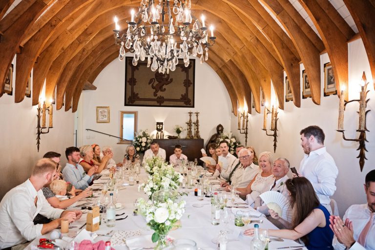 Best man delivering his wedding speech.
