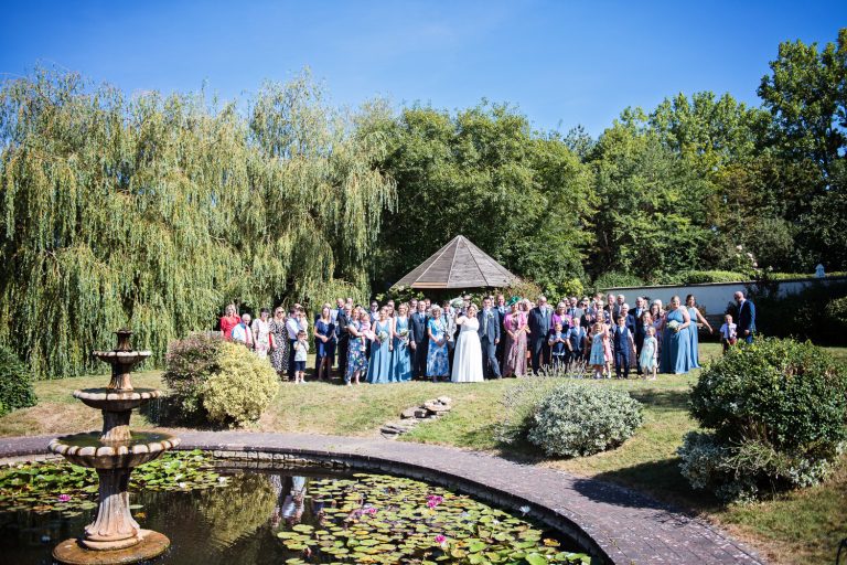 Group photograph in the grounds at the Barn