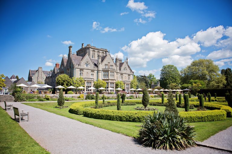 Lush summers day (Blue sky & puffy clouds), with Tourtworth Court and gardens the main focus.
