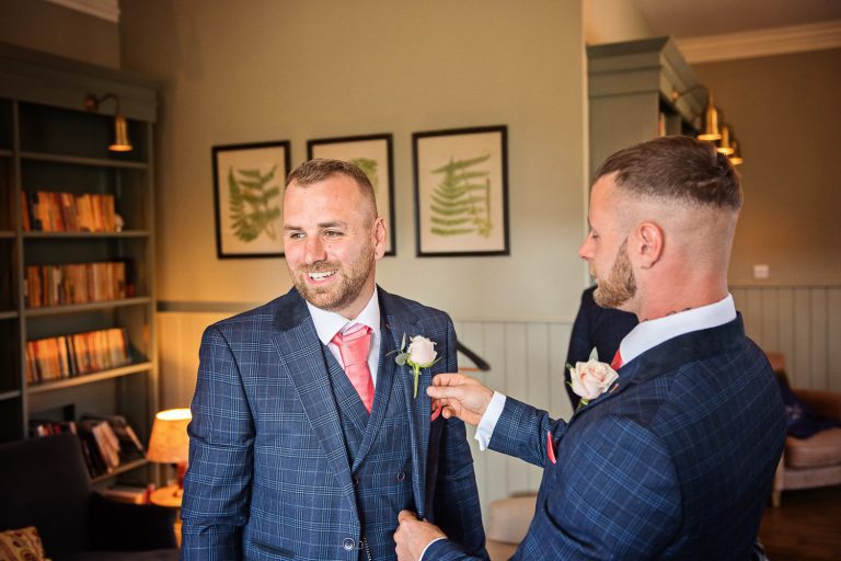 Groomsmen getting ready.