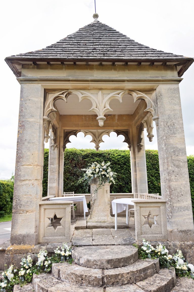 Outdoor wedding ceremony at Ellenborough Park.
