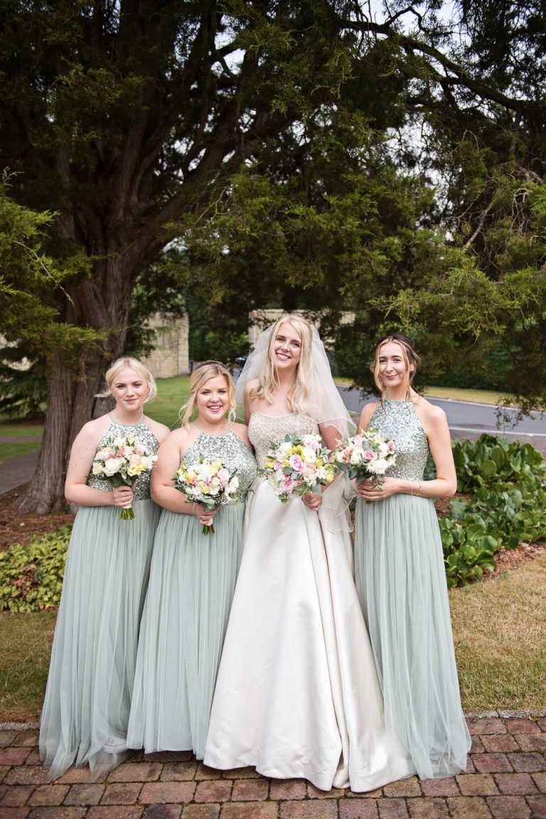 Bride and bridesmaid before the wedding ceremony at Ellenborough Park.