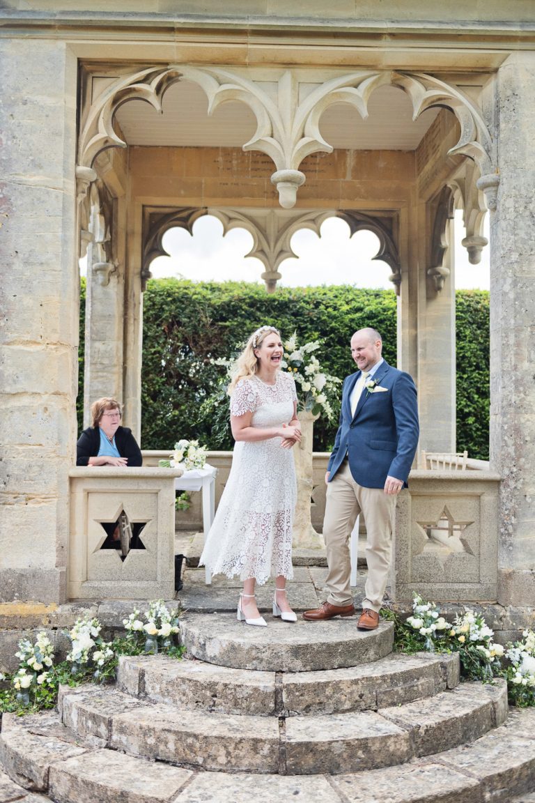 Outdoor wedding ceremony at Ellenborough Park.