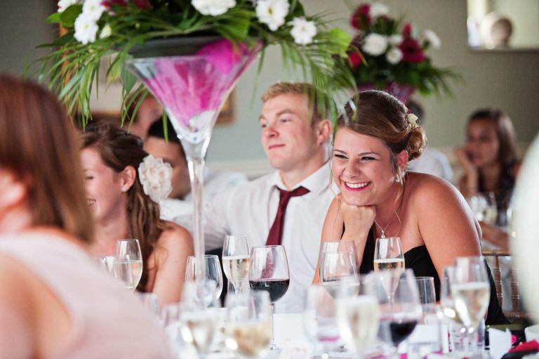 Candid photo of wedding guest at Ellenborough Park.
