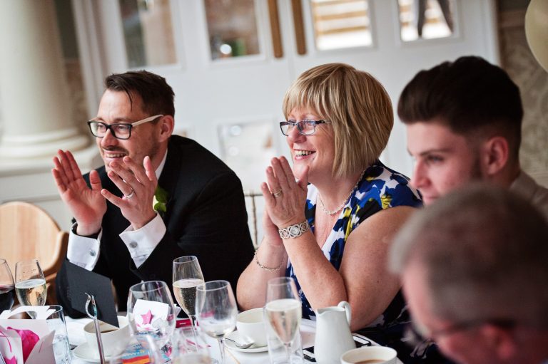 Candid photo of wedding guest at Ellenborough Park.