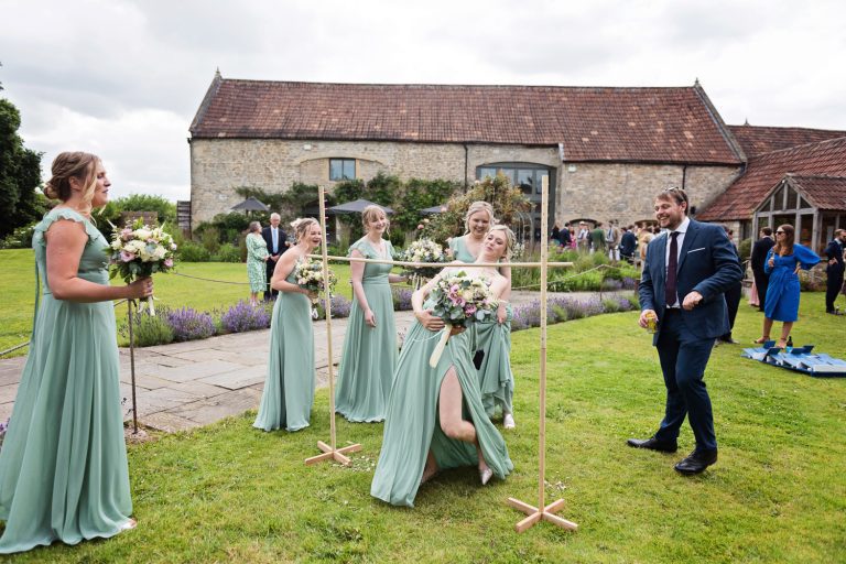 Wedding games at Priston Mill.