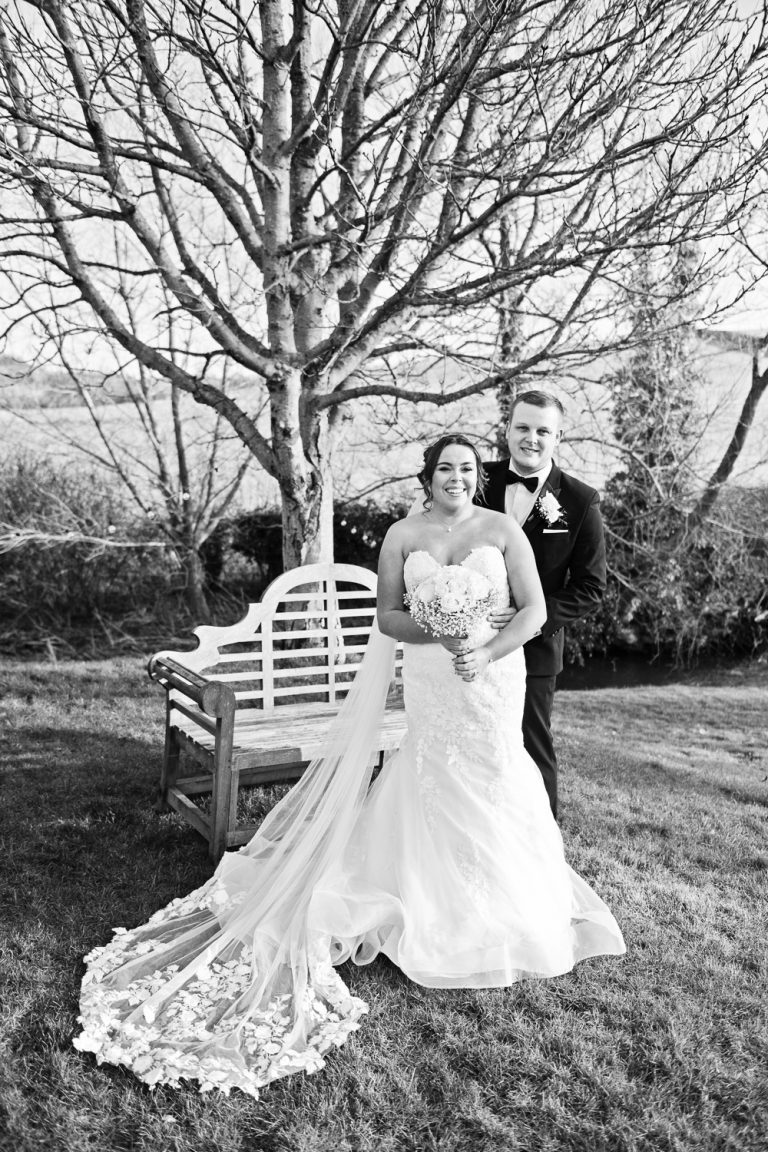 Bride and groom photos at Priston Mill.