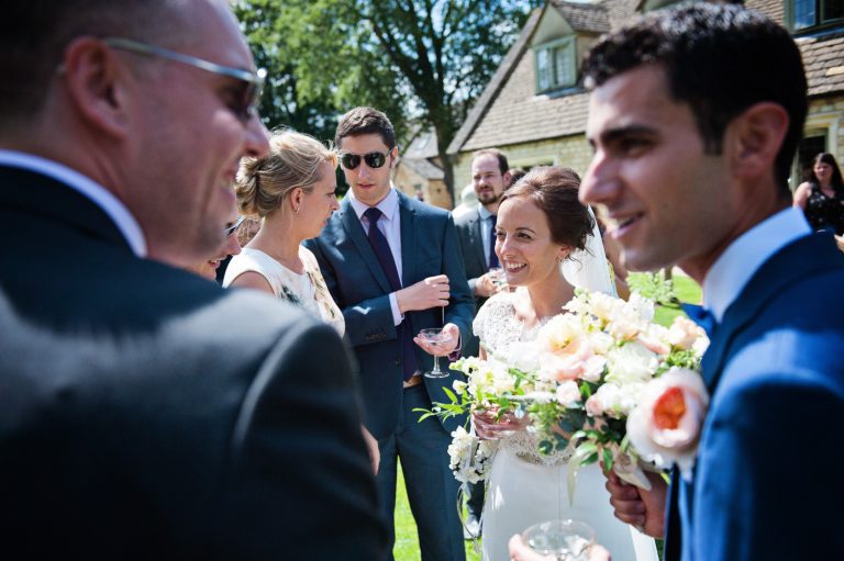 Candid wedding photos at The Slaughters Country Inn
