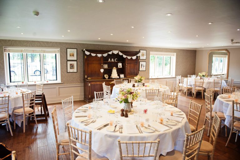 Wedding breakfast tables at The Slaughters Country Inn