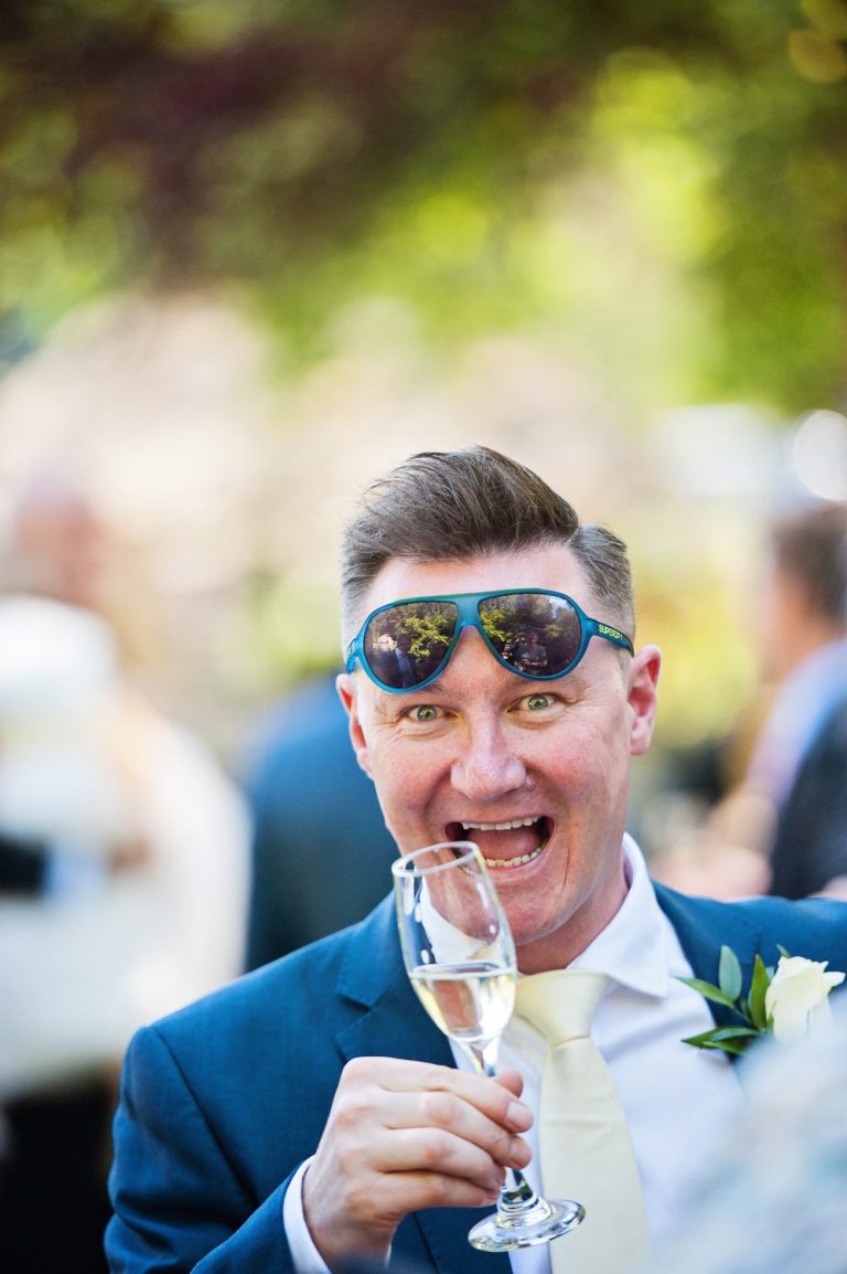 Fun photo of best man