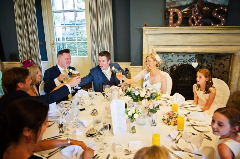 Wedding breakfast in full flow at The Swan Hotel Bibury.