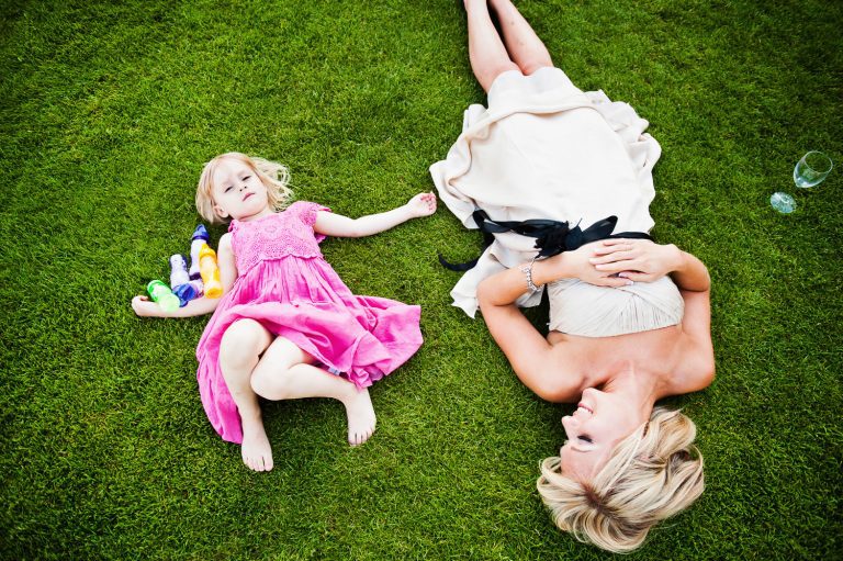 Relaxing on the lawn at Kingscote Barn