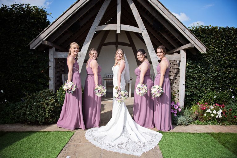 Bridesmaids and the bride