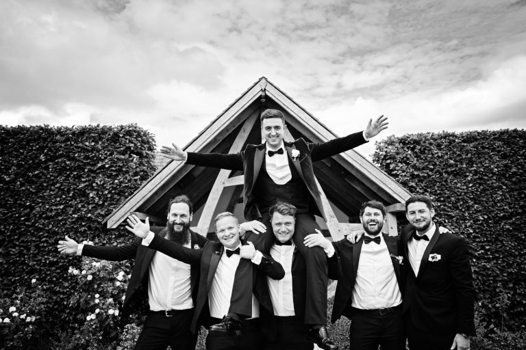 Groom with his groomsmen.