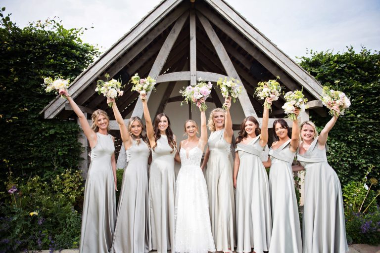 Bride and her bridesmaids.