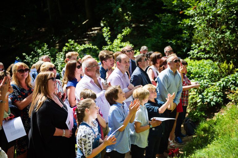 Candid wedding moments at Painswick Rococo Garden