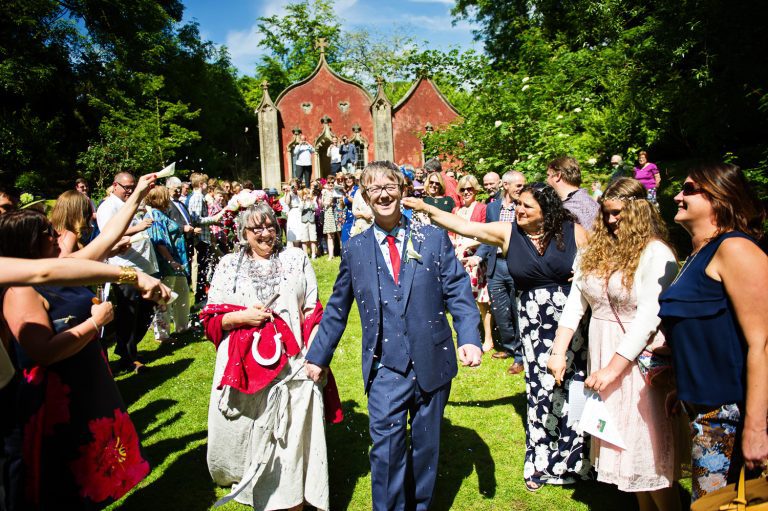 Candid confetti at Painswick Rococo Garden