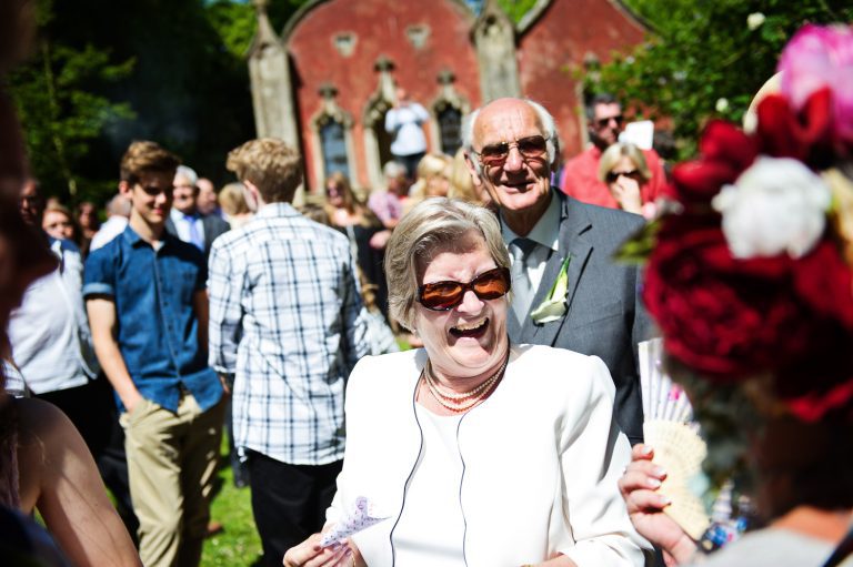 Candid wedding moments at Painswick Rococo Garden